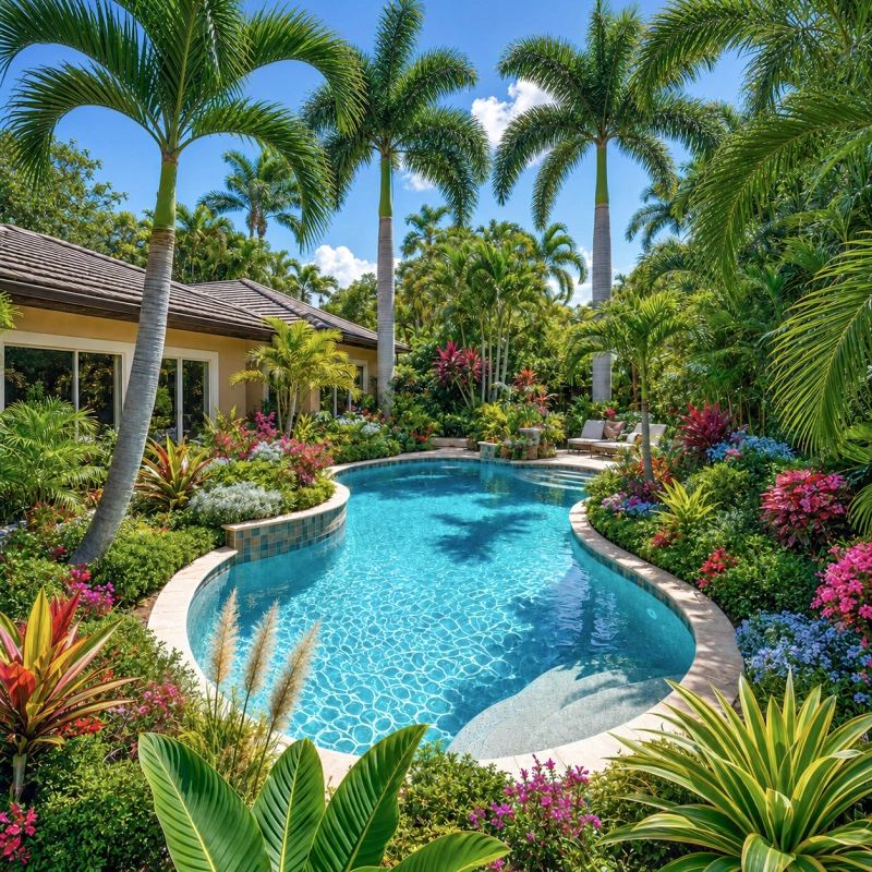 House with a Private Swimming Pool in Lehigh Acres, Florida House with a Private Swimming Pool in Lehigh Acres, Florida