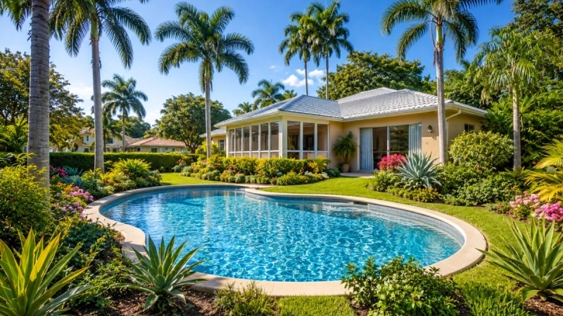House with a Swimming Pool in Lehigh Acres, Florida House with a Swimming Pool in Lehigh Acres, Florida